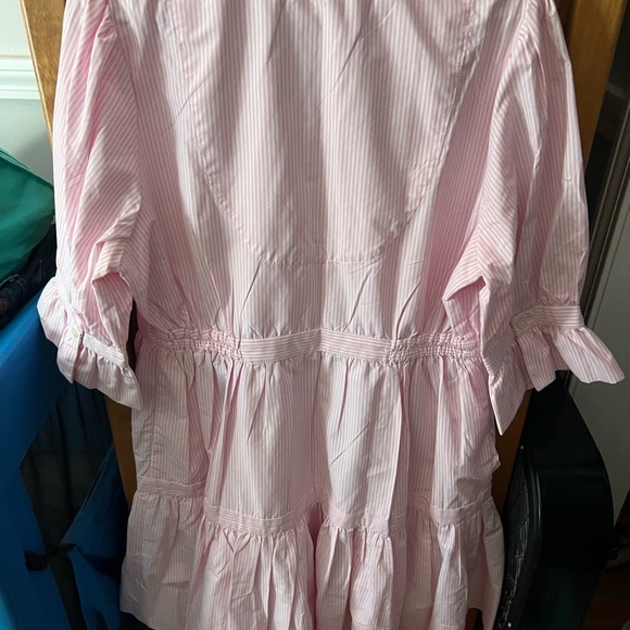 Pink Striped Ruffle Dress - Picture 3 of 3